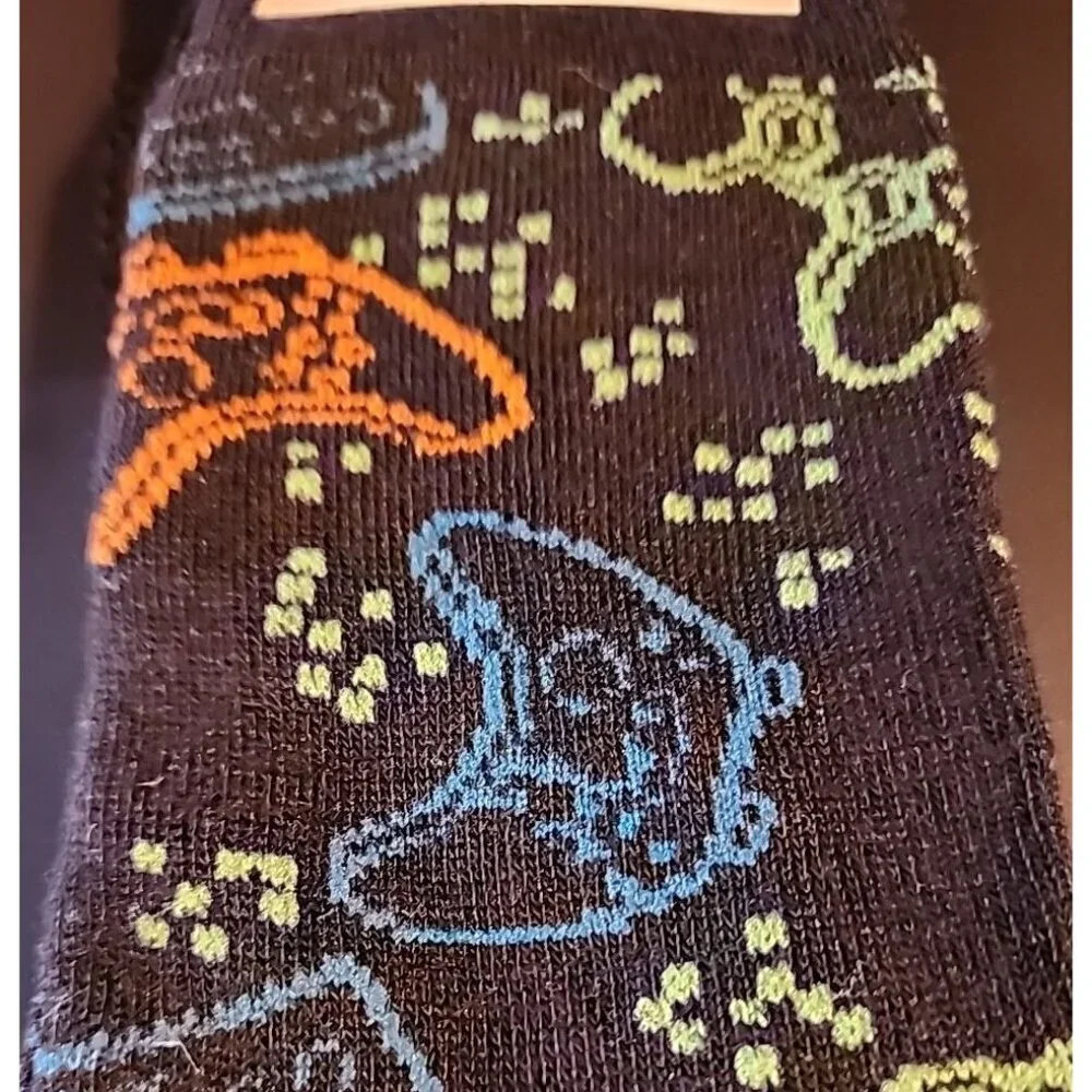 Gamers Juncture Black One Pair Men's Socks Size 6-12 *VIDEO GAME* Gamers Novelty